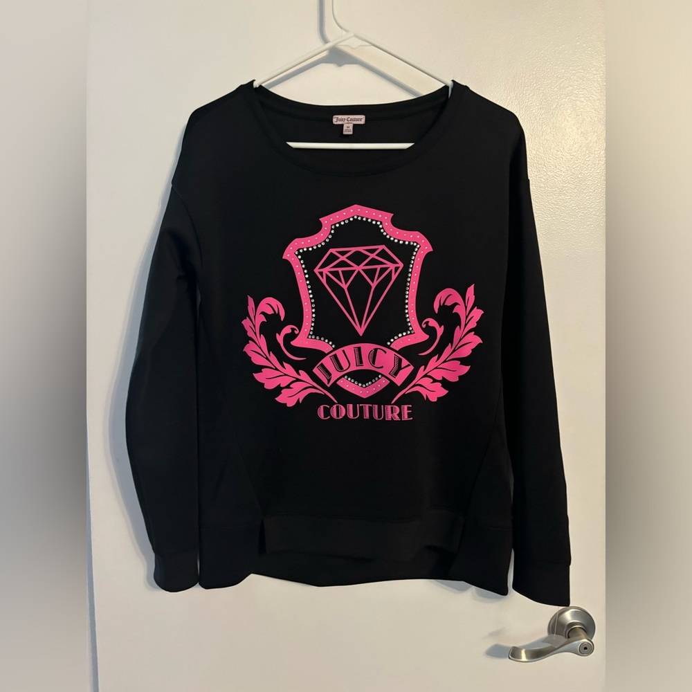 Juicy Contour black and pink crewneck!